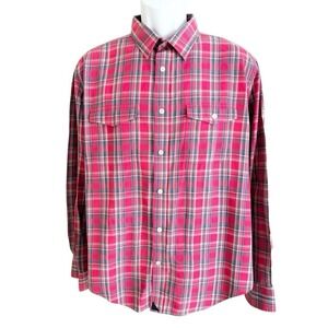 UNTUCKit Shirt Men XL Pink Plaid Ojai Long Sleeve Button Up Casual Preppy Office